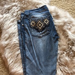 Miss Me Tribal Aztec Bootcut Jean